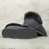 топли пантофи дамски със сив пух | Milvena | Милвена - Български кожени изделия от агнешка кожа сиви дамски вълнени пантофи