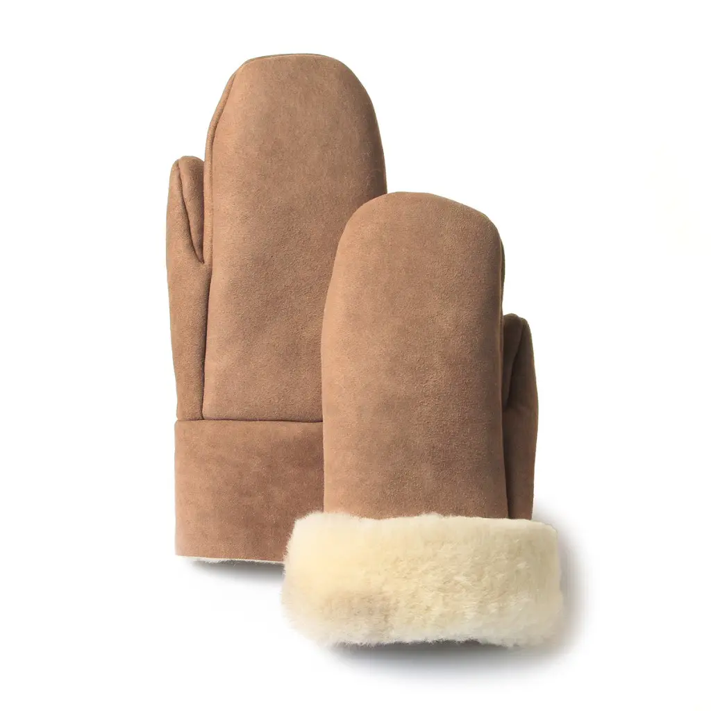 бежави ръкавици от агнешка кожа