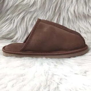 детски чехли Милвена леки за носене, чехли от натурална агнешка кожа | Milvena | Милвена - Български кожени изделия от агнешка кожа 100 % агнешка кожа детски чехли тъмнокафяви