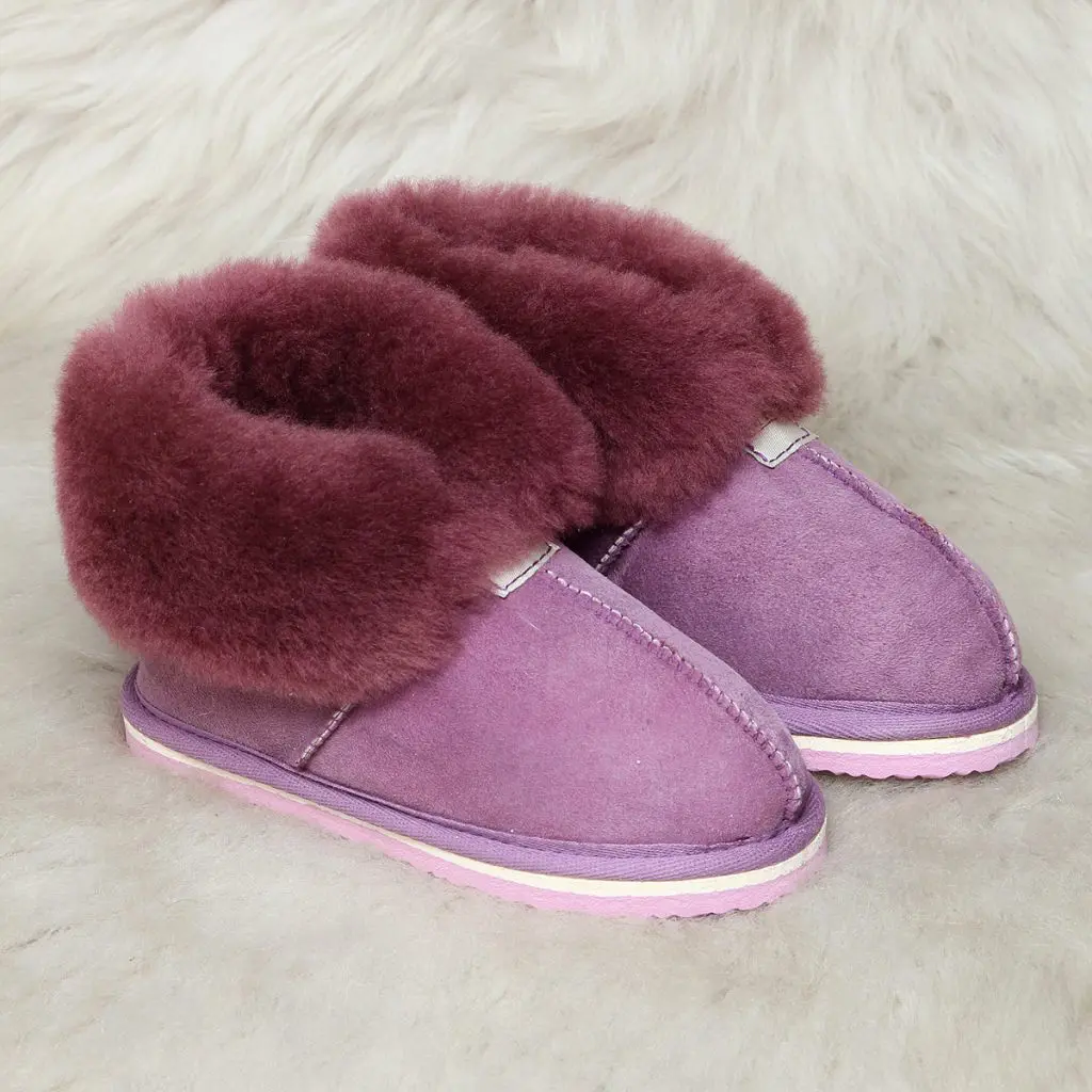 Детски пантофи от агнешка кожа