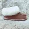 Дамски пантофи от агнешка кожа - българско производство | Milvena | Милвена - Български кожени изделия от агнешка кожа Дамски пантофи модел 3472 светло кафяви