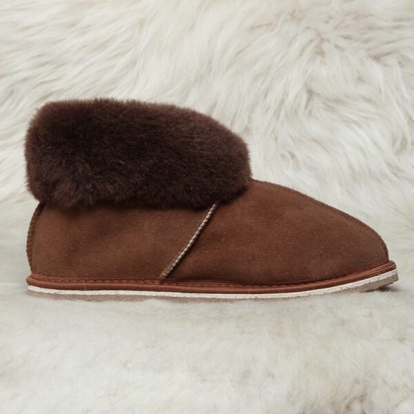 пантофи от 100 % естествена агнешка кожа | Milvena | Милвена - Български кожени изделия от агнешка кожа страхотни дамски тълно кафяви пантофи