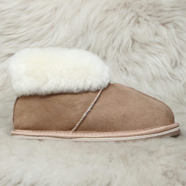 пантофи дамски с бял пух