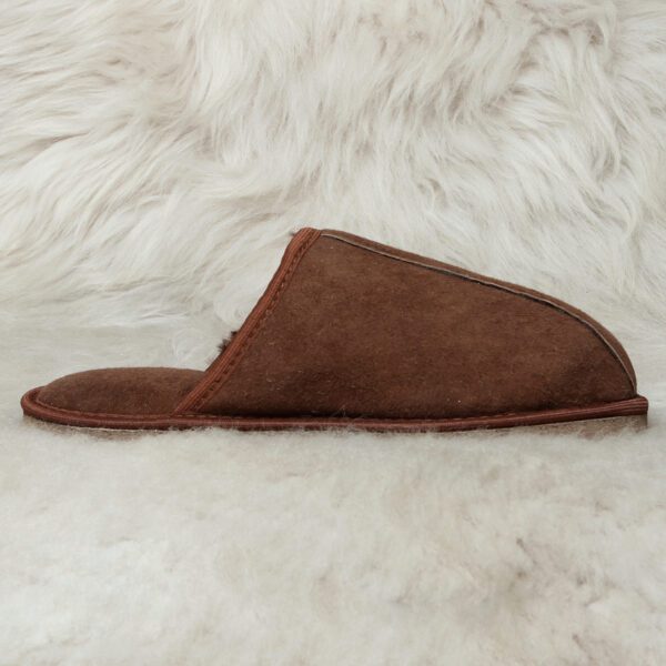 кожен кафяв пантоф милвена