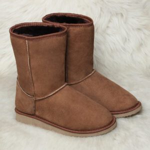 кафяви кожени жоти от агнешка кожа