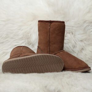 кафяви кожени боти милвена