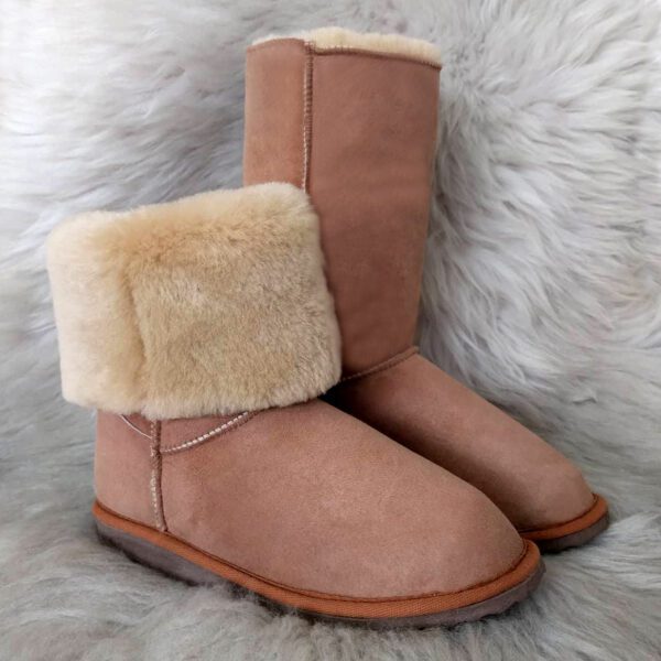 кафяви ботуши от овча кожа, ботуши от агнешка кожа | Milvena | Милвена - Български кожени изделия от агнешка кожа кафяви ботуши от агнешка кожа