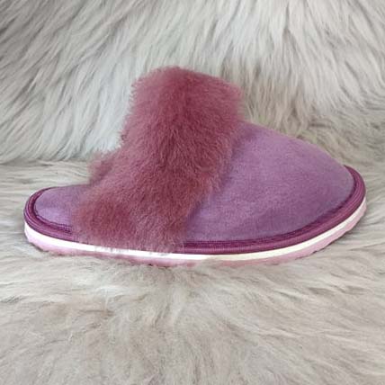 Качествени детски чехли на добра цена от Милвена | Milvena | Милвена - Български кожени изделия от агнешка кожа Детски чехли модел 2150 лилави