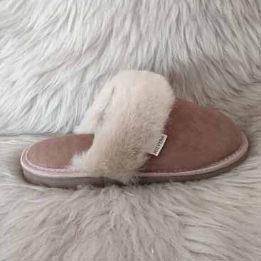 Дамски чехли - българско производство | Milvena | Милвена - Български кожени изделия от агнешка кожа Дамски чехли модел 3150 светло кафяви