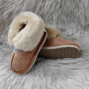 Детски пантофи модел 2650 чесна - отлично качество | Milvena | Милвена - Български кожени изделия от агнешка кожа Детски пантофи модел 2650 чесна